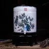 Tanque de Água com Filtro de Cerâmica Chaleira de Água Fria Doméstica Grande Chaleira de Água Fria com Torneira Tanque de Armazenamento de Água Balde de Porcelana Grande Capacidade com Tampa