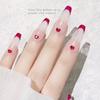 2022 Arte de Uñas Pedrería en Forma de Corazón Base Plana Corazón Melocotón 3*3.5 Pedrería Brillante Mini Femenino DIY Uñas Decoraciones de Pedrería de Cristal Iridiscente
