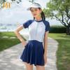 Traje de baño de una pieza 361 para mujer, Traje de baño para aguas termales, Estilo falda, Conservador, Tallas grandes, Talla grande, Nuevo traje de baño 2025