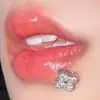 Trevo de Quatro Folhas Lábio Unha Aço Inoxidável Dente Externo Adorno Labial Cobre Micro-Embutido Hélice Unha da Orelha Adorno de Orelha Joia de Piercing de Alta Qualidade