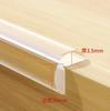 Nueva tira anticolisión transparente sin pasta tipo w de 10 mm x 2,0 mm, tira protectora sin pasta, tira anticolisión transparente autoadhesiva
