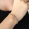 Pulseira Deslizante Ajustável com Zircônia Verde Incrustada de Cobre Mais Vendida da Amazon, Joia de Mão Luxuosa e Elegante, Envio Direto de Peça Única do Fabricante