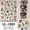 Nuevas pegatinas para decoración de uñas con temática de Halloween, con pequeños fantasmas y telarañas, perfectas para decoración de teléfono DIY y aplicación impermeable.