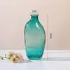 Jarrón vintage de vidrio irregular, simple, transparente, estilo hidropónico, para arreglos florales, adornos decorativos de escritorio.