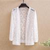 Cardigã Curto de Renda Novo Feminino Verão Manga Três Quartos Xale com Saia Pequeno Casaco Tamanho Grande Camisa Proteção Solar Camisa Ar Condicionado