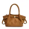 Bolsa Tote Grande de Capacidad Vintage para Mujer 2024 Otoño e Invierno Nuevo Estilo Perezoso para Ir al Trabajo Bolso de Hombro/Axila Tipo Cesta de Verduras Mate