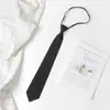 Corbata de cremallera perezosa estilo japonés jk para estudiantes hombres y mujeres Corbata de camisa estilo preppy 8CM Profesional Formal para Grupo