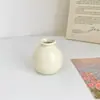 Estilo Ins Jarrón Redondo Pequeño Flores Secas Flores Artificiales Colorido Set de Botellas de Cerámica Decoración para Dormitorio Sala de Estar Mini Adornos Pequeños