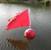 Flotador de espuma con cuerda para fijar Zona de Barrera de Canal de Carrera de Botes Dragón Kayak Boya de Advertencia en la Superficie del Agua