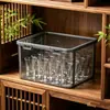 Caja de almacenamiento BNBS Baina Bang para copas de vino a prueba de polvo con tapa, disponible en varios tamaños, gran capacidad, almacenamiento de alta gama para bar en casa
