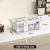 Caja pequeña para tarjetas con tapa abatible, portatarjetas acrílico de Ultraman, organizador de compartimentos pequeños para tarjetas, gran capacidad