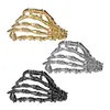 Pinza de Garra de Mano de Fantasma Gótico Plisada Tocado de Alta Gama Pinza para el Cabello Parte Posterior de la Cabeza Recogido Pinza de Tiburón de Metal Accesorios para el Cabello de Halloween
