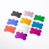 4 tamaños opcionales etiqueta de perro de aluminio aleación de aluminio etiqueta de perro hueso etiqueta de identificación de mascota letrero de aluminio de 10 colores