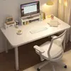 Mesa de Computador Branca Grande Espessada e Reforçada Mesa de Estudo Doméstica Mesa de Quarto de Menina Mesa de Escrita Mesa Retangular Simples com Cantos Arredondados