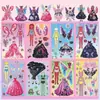 HD UpgradeCaja de Ritmos Vestido de Princesa Pegatinas de Disfraz Pegatinas de Material para Collage Divertido Educativo Infantil Creativo