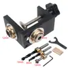 Localizador de Taladro Tres en Uno Abridor de Agujeros para Conector de Tarugo de Mueble Herramienta de Taladrado para Carpintería para Unir Tableros