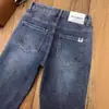 Jeans Premium de Alta Calidad para Hombre para Otoño, Versátiles de Moda Azules Elásticos Ajustados Estampados Skinny