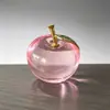 Maçã Vermelha de Cristal Enfeites de Mesa Decorações Transparentes para Mesa Presentes de Aniversário Ótimas Ideias de Presente Artesanato para Carro