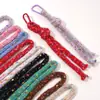 Corda de Fio Colorido Oco com Bolinhas de Poliéster para Tecelagem DIY Feita à Mão Decoração de Acessórios para Bolsinha de Celular