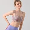 Sujetador deportivo con tirantes y estampado vintage para mujer, con almohadilla para el pecho, ropa interior de fitness, ropa de yoga, chaleco, sujetador fruncido