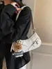 Bolso de Mano Decorado con Cinturón de Cuero Simple para Mujer, Bolso de Hombro de Moda Trendy Nuevo, Bolso Cruzado Elegante y Chic para Mujer