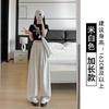 Calça Nuvem para Mulheres, Novidade Primavera/Verão 2026 Cintura Alta, Caimento Fluido, Petite, Solta, Casual, Estilo Preguiçoso Calça Pantalona Yamamoto