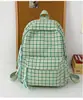 Mochila Xadrez Nova e Estilosa com Alto Valor Estético, Mochila Escolar Fresca e Simples para Meninas, Versão Coreana, Doce e de Grande Capacidade para Alunos do Ensino Fundamental II e Médio