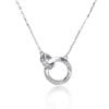 Collar de plata esterlina 925 collar de mobius amor sentimiento eterno verano cadena clavicular nicho ins joyería simple