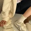 Calcetines de lunares con volantes estilo japonés para mujer, algodón fino y transpirable para primavera y verano, calcetines holgados de moda estilo ins, versátiles y de estilo universitario