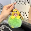 Colgante de Borla de Piel de Zorro Real Encanto para Bolso Muñeca Durmiente Accesorio de Peluche Llavero de Coche Máquina de Garra Opciones Multicolor Disponibles