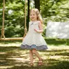 Vestido de Niña 2026 Verano Nuevo Estilo Vestido Chaleco Cuello de Encaje Cuadros Encaje Sin Mangas Vestido de Princesa Envío Transfronterizo