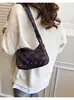 Bolso Casual 2025 Nuevo Nicho Dulce Plisado Estampado de Cerezas Bolso de Axila con Cordón para Hombro Bolso Cruzado para Viajero