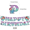 Decoraciones para Fiesta de Cumpleaños de Niña con Temática de Sirena, Cubiertos Desechables y Platos de Papel con Dibujos Animados, Disponibles en Stock