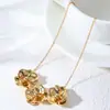 Joyería Transfronteriza Europea y Americana, Collar Exagerado de Flor Dorada, Pendientes, Moda para Mujer, Conjunto de Joyería Versátil y de Alta Gama