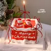Decoração de Bolo de Natal para Celebridade da Internet 2025 Sino Papai Noel Boneco de Neve Decoração de Sobremesa de Confeitaria Plug-in