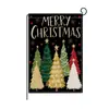 2026 Nova Bandeira de Jardim com Estampa de Natal Quadrada Decoração de Pátio Bandeira de Poliéster Bandeira Pequena para Casa Transfronteiriça