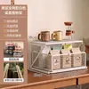 Estante de almacenamiento de escritorio, organizador multicapa para cafetera, gabinete de aparador, estante de almacenamiento para bocadillos, bolsitas de té, tazas de agua, tazas de café