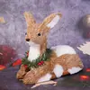 Adornos de Reno Navideño, Accesorios para Fotos, Decoraciones Navideñas, Decoración de Ambiente para Mesa y Ventana, Pequeños Renos Realistas