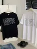 Camiseta de Manga Corta con Estampado de Letras Estilo Retro Chino Moda Americana para Mujer Verano Holgada Chic Estilo Hong Kong Top de Manga Media de Longitud Media