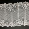 Venta al por mayor de fábrica estilo étnico flor de cinco pétalos geométrica encaje elástico tela vestido de novia decorativo lencería ropa accesorios de encaje