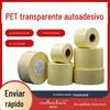 Adesivo PET transparente 30-100mm papel de etiqueta 5 seda impressão transparente adesivo impressão LOGO forte adesão