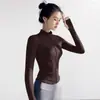 Roupas Esportivas, Roupas de Fitness, Tops Respiráveis de Manga Longa para Treinamento de Pilates e Corrida Esportiva, Roupas de Yoga, Jaquetas Femininas, Secagem Rápida
