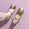 Zapatos Mary Jane con una Sola Correa, Corte Bajo, Estilo Nuevo Versátil, Moño, Pedrería, Bailarinas para Viajar