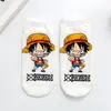 Calcetines de Dibujos Animados Estilo Japonés para Mujer, Calcetines Tobilleros para Mujer Serie Pirata Sombrero de Paja, Nuevos Calcetines de Verano para Mujer con Ciervos y Elementos de Moda