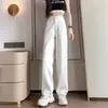 Jeans de Mujer Marrón Vintage de Cintura Alta, Corte Holgado, Pierna Recta Adelgazante con Efecto de Caída, Novedad Otoño 2026 Transfronterizo
