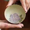 Taza de Té Haiqing Negra Flint Taza de Té Cerámica Taza Maestra Taza Individual Taza de Té Flor de Hibisco Taza de Té Juego de Té Kung Fu de Alta Gama