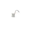 Pequeño al por mayor transfronterizo producto nuevo acero inoxidable personalizado estrella de ocho puntas piercing de nariz con diamantes, joyería de piercing para nariz multicolor súper brillante