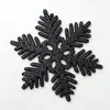 Decorações de Natal 10CM peças de floco de neve, peças de floco de neve de plástico com glitter, ornamento pendurado de floco de neve oco para decoração de árvore de Natal