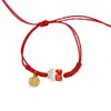 Pulsera de Cerámica Jingdezhen Cuerda para la Mano Cuerda Roja Pareja Hombres y Mujeres Tejida a Mano Simple Regalo para Chica Estudiante Suministro en Vivo