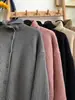 Suéter cárdigan de punto liso estilo perezoso de cuello alto estilo japonés, nuevo para otoño e invierno, casual, versátil, abrigo de suéter de punto Q